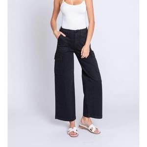 NEW LETTER TO JULIET soft cargo pant in black